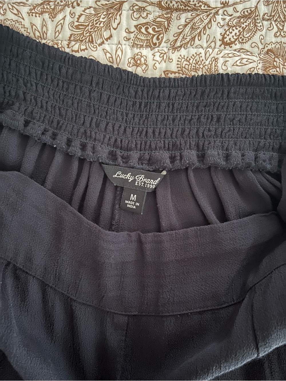 Lucky brand flowy wide leg rayon pants